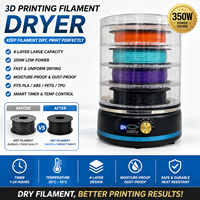 Séchoir à résine plastique 3 et 4 plateaux pour filament d'imprimante 3D, boîte de séchage intelligente à contrôle d'humidité