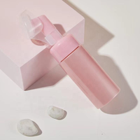 Bouteille de mousse rose personnalisée 100ml 120ml 150ml 200ml 250ml, bouteille avec brosse de nettoyage, emballage de cosmétiques en plastique PET