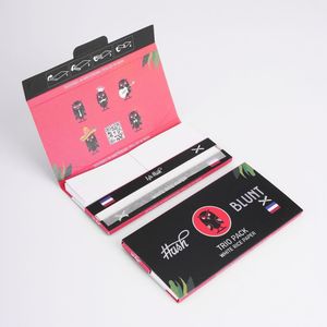 Carnet de papier à rouler avec logo personnalisé imprimé, fermeture basique, OEM, gomme arabique naturelle, filtre non blanchi pour fumer - Product Image 1