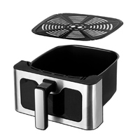 Friteuse à air intelligente grande capacité 8L 2000W - Cuiseur en acier inoxydable à écran tactile avec fenêtre de visualisation et surface antiadhésive