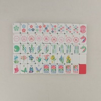 Nouvelle Offre Exceptionnelle : Élégantes Tuiles de Mahjong Américain OMHJGO-spring Garden en Acrylique (160 pièces) à Dos Rouge pour Cadeau de Luxe et Jeu de Société