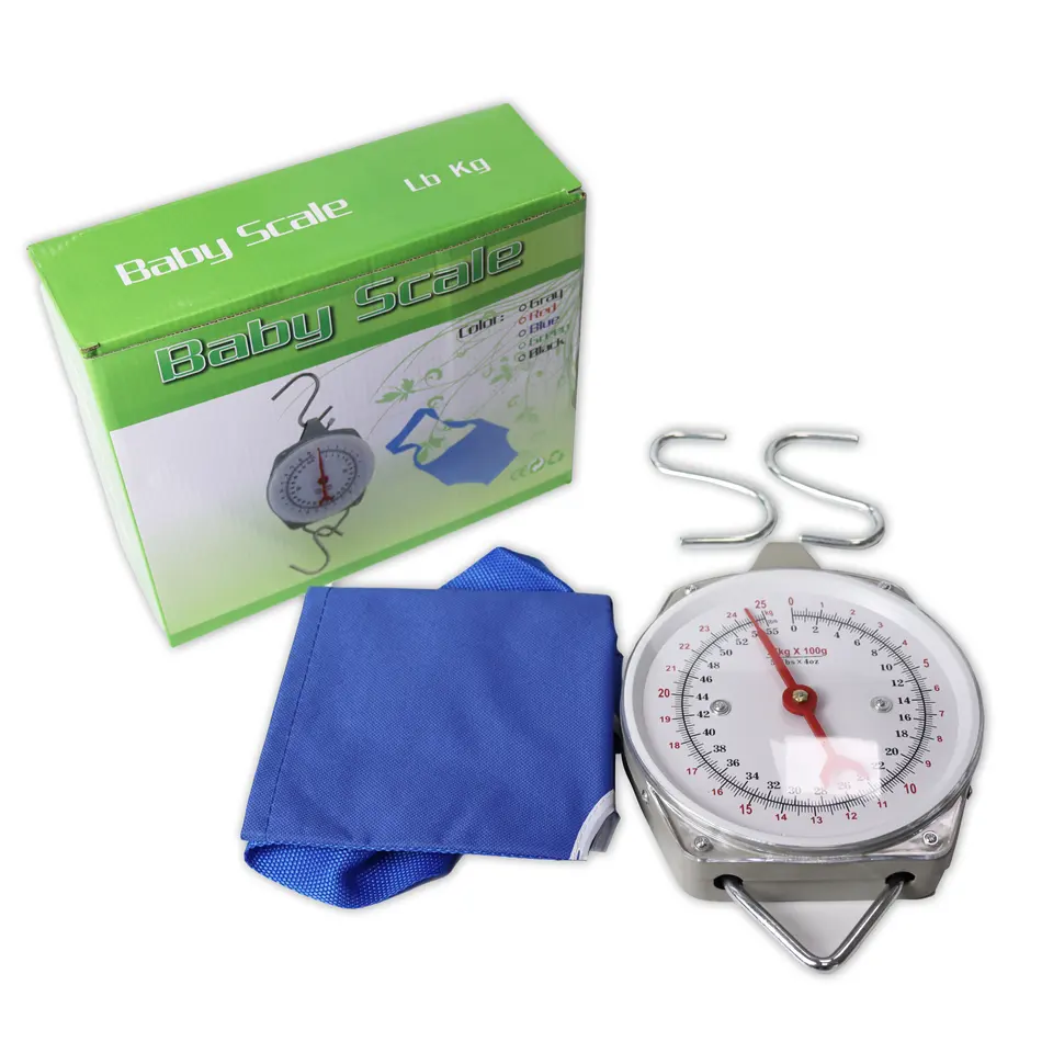 MKR YRBB-20 Portable Analog 25kg Baby Spring Scale | Mechanical Hanging Weighing Scales with Baby Ba