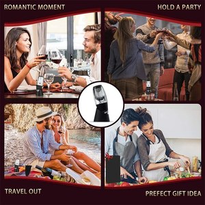 Rượu Vang Đỏ Chai Pourer Không Khí Thiết Lập Khí Di Động Nhanh Chóng <span class=keywords><strong>Decanter</strong></span> Pourer Và Nhanh Chóng <span class=keywords><strong>Decanter</strong></span> Spout Rượu <span class=keywords><strong>Aerator</strong></span> Pourer Bộ Quà Tặng - Product Image 3