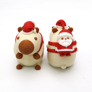 Impression 3D transfrontalière d'artisanat de Noël Capibala, d'ornements, de cadeaux, de jouets tendance, de figurines créatives, de jouets animaux - Product Image 1