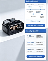Paket Baterai Lithium Isi Ulang 18V 8Ah BL1880B Sepenuhnya Kompatibel dengan Perkakas Listrik Tanpa Kabel Bor 18V
