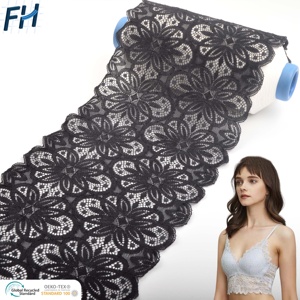 8200 # OEM thiết kế mới dệt kim đồ lót váy cô dâu căng vải tuyn 18 cm đàn hồi hoa spandex nylon ren <span class=keywords><strong>TRIM</strong></span> - Product Image 1