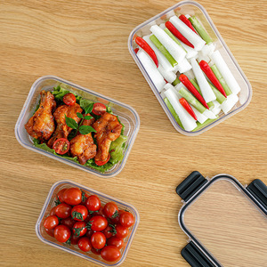 Divided Food Storage Containers Rectangle Clip On Lid Freshness Preservation Fridge Use Travel Meal Prep - Product Image 3