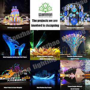 Anillo interestelar SENZHAO, nuevo diseño, decoración al aire libre, luz con motivo Led, escultura de acero inoxidable - Product Image 5