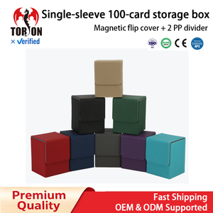   Boîte de rangement pour cartes MTG Commander Deck Box 100+ cartes, en cuir PU, avec fermeture magnétique, pour cartes à collectionner TCG YuGiOh - Product Image 1