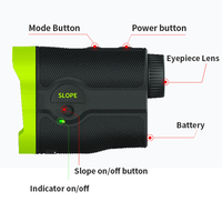 Télémètre laser vibrant haute précision longue portée 600M avec compensation de pente et verrouillage de point pour le golf, écran OLED