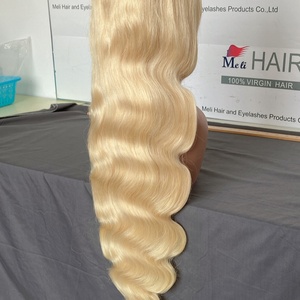 Peluca frontal rubia de encaje HD, encaje ultrafino que se adapta muy bien a la piel, peluca frontal 13x6 con amplio espacio de encaje, peluca frontal 613 de alta calidad - Product Image 4