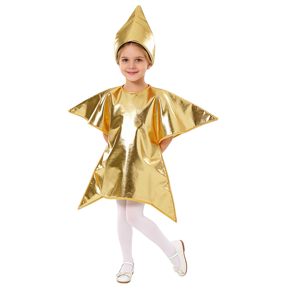 Shiny gold star headgear