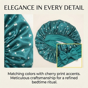 <span class=keywords><strong>Bonnet</strong></span> de nuit <span class=keywords><strong>en</strong></span> <span class=keywords><strong>satin</strong></span> double couche tie-dye pour femme, doux et réversible, avec lien, collection 2026 - Product Image 6