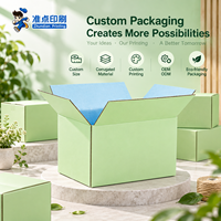 Boîte d'expédition carrée en carton ondulé recyclable, impression recto-verso couleur, pelliculage brillant, taille personnalisée, pour emballage de coffret premium