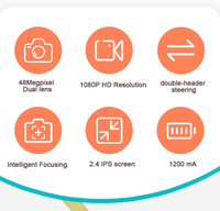Appareil photo instantané pour enfants SourcingArk M8, mini caméra HD 1080P avec écran 2,4 pouces, double objectif, imprimante pour enfants 48MP M8