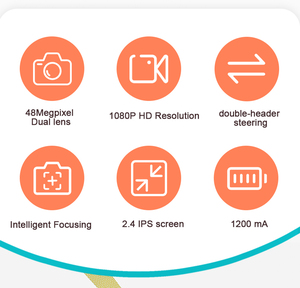 Appareil photo instantané pour enfants SourcingArk M8, mini caméra HD 1080P avec écran 2,4 pouces, double objectif, imprimante pour enfants 48MP M8 - Product Image 3