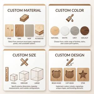 Maisonnette pour animaux de compagnie en bois écologique personnalisée avec fermeture auto-agrippante pour petits animaux, chiens, chats, armoire rectangulaire, table de chevet, <span class=keywords><strong>porte</strong></span> pour chat - Product Image 4