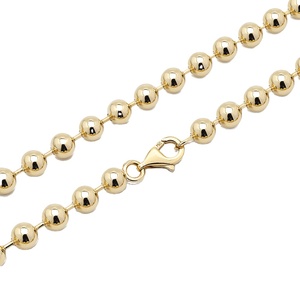 Collar <span class=keywords><strong>de</strong></span> Cadena <span class=keywords><strong>de</strong></span> <span class=keywords><strong>Oro</strong></span> <span class=keywords><strong>de</strong></span> <span class=keywords><strong>18</strong></span> Quilates con Cuentas <span class=keywords><strong>de</strong></span> 4 mm y 20 Pulgadas, Regalo <span class=keywords><strong>de</strong></span> Boda Clásico, Joyería al <span class=keywords><strong>por</strong></span> <span class=keywords><strong>Mayor</strong></span> en China - Product Image 1