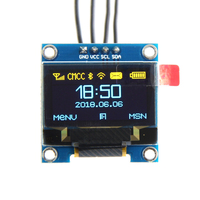 Pantalla OLED de 0,96 "Interfaz I2C IIC Color Blanco/azul/amarillo-azul Módulo de pantalla OLED de 0,96 pulgadas 128*64 Compatible con Raspberry Pi