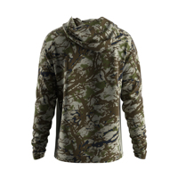 Chemise de chasse camouflage avec capuche pour homme, tissu respirant et anti-humidité, idéale pour les climats chauds, camouflage multi-terrains