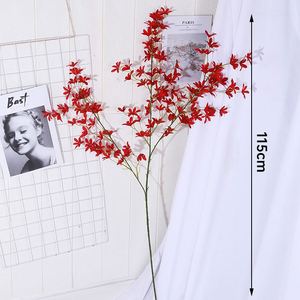 Nuevo Estilo de Ramo de Flores Artificiales de Seda Azul, Flor de Cerezo de Tacto Real para Damas de Honor en Bodas - Product Image 2