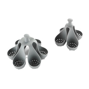<b>Silicone</b> Egg Steamer 4 6 Hole Portable Kitchen <b>Tool</b> For Boiled Eggs Eco Friendly Household Use - Product Image 3