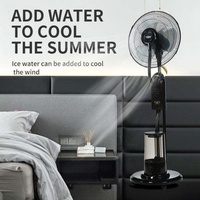 Ventilateur à brume rafraîchissant de 16 pouces, humidificateur domestique sur pied, ventilateur à brume, ventilateur sur pied avec pulvérisation d'eau, télécommande