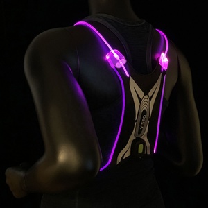 Hỗ trợ OEM Rgb-ánh sáng có thể sạc lại một kích thước phù hợp với tất cả cho xe đạp cưỡi dẫn ánh sáng an toàn chạy dẫn phản chiếu vest - Product Image 3