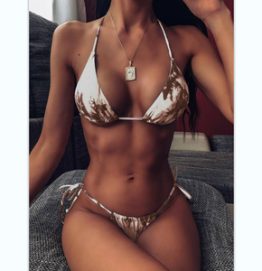 Phụ Nữ Mới Sexy Brazil Strings Đính Kèm Bandage Thong Bikini Micro Triangle 2 Piece Hot Sexy Foto Bikini Set Trung Quốc - Product Image 3