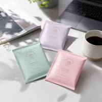 Sachets de café individuels imprimés sur mesure couleur macaron, qualité alimentaire, anti-humidité, pour café filtre, pochette plate, cadeau