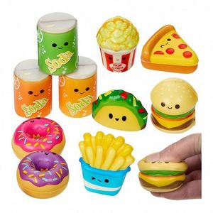 OEM Service Soft TPR Material Squeeze Toys 24PCS Mini <b>Squishy</b> Fruit & Food Collection for 5 to 7 Years Sensory Fidget Play - Product Image 5