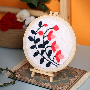 JP Diy Handmade Bordado Kit Floral Padrão Threads Ferramentas Ponto Cruz Bordado Kit Para Iniciantes - Product Image 2
