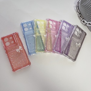 Para 17 Pro Max 3 en 1 <span class=keywords><strong>Pearl</strong></span> & Diamond Design PC + TPU Funda de teléfono impermeable a prueba de golpes por YIRONG - Product Image 2