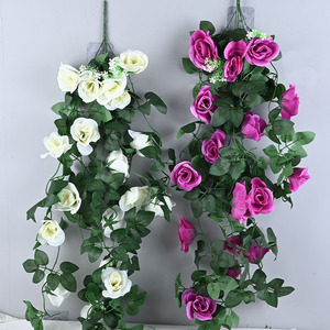 Artificial Rose Wall Hanging 100cm Plastic Fabric <b>Home</b> <b>Decor</b> - Product Image 4