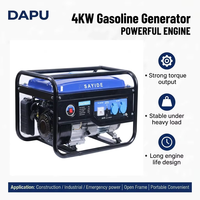 Generador Portátil de Gasolina de 4kW, Generador de Gasolina de 4000W con Marco Abierto, Generador de Gasolina Pequeño Refrigerado por Aire para Respaldo Doméstico y Energía al Aire Libre