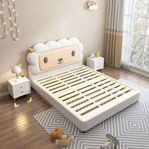Modern Minimalist Kids <b>Bed</b> 1.5m Cartoon Sheep Design Creative <b>Single</b> <b>Bed</b> for Boys Girls Small Space - Product Image 4