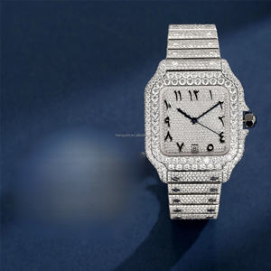 Unisex de lujo hecho a mano ETA probado reloj mecánico ESFERA DE ACERO INOXIDABLE enorme estilo Hip Hop pantalla analógica zafiro - Product Image 4