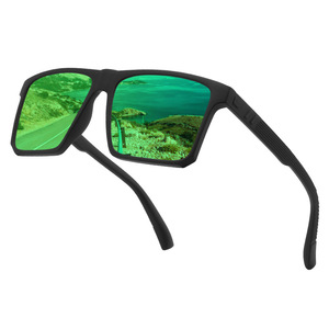 Unisex Outdoor Polarized Sports Sunglasses Square <b>Black</b> <b>Frame</b> UV400 Protection For Cycling Driving Fishing Outings - Product Image 3
