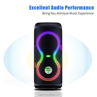 Altavoz Inalámbrico Portátil DP-1025 Original con Iluminación LED RGB y Supergraves para Fiestas y Karaoke