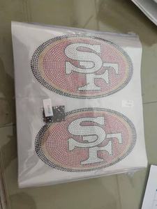 Motivo de Diamantes de Imitación Termoadhesivos con Logotipo de los 49ers de Fútbol Americano, Transferencia de Cristal para Planchar, Adorno Brillante para Camisetas DIY - Product Image 6