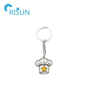 Llavero esmaltado culinario personalizado, llavero de cocina, cubiertos, cuchillo, temática gastronómica, sombrero de Chef, gorro, dijes colgantes, llavero colgante - Product Image 3