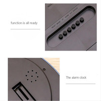 Snooze Led Horloge Murale Muet Support Horloges Électroniques Lcd Calendrier Température Numérique Maison Cuisine Bureau Intelligent Bureau Grand
