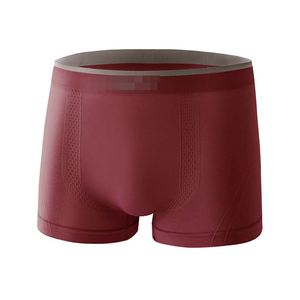 2023 New Seamless Large Size <b>Men's</b> Panties Soft Comfort High <b>Stretch</b> Boxer Panties Individually Packaged - Product Image 1