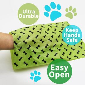 Vente en gros de rouleaux de sacs à déjections canines en polyester écologique, couleur personnalisée, anti-fuite et faciles à déchirer - Product Image 3