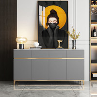 Armoire à vin de luxe de style nordique à grande capacité, buffet moderne en bois pour la maison, l'hôtel, le restaurant, la cuisine