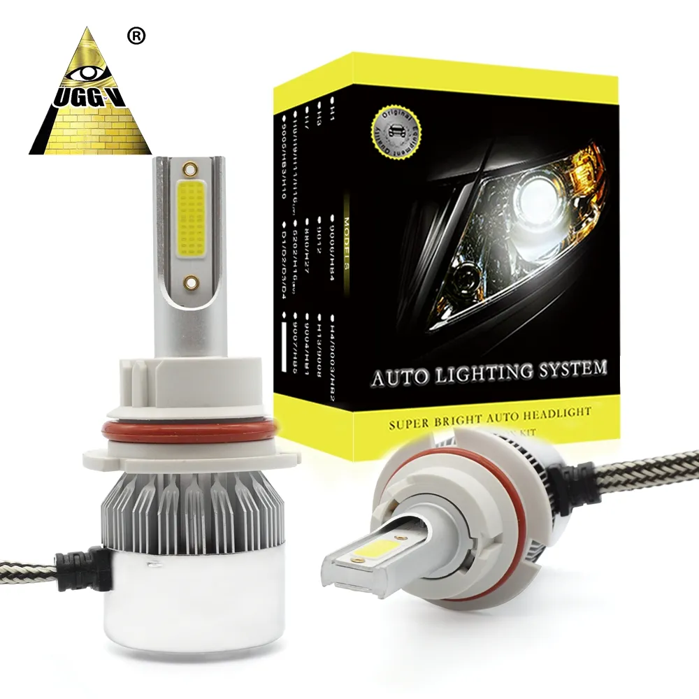 أفضل سعر المصنع C6 9004 UGGV مصباح ليد المتطرفة سطوع 7600LM ل نظام ذاتي الإضاءة LED لمبة