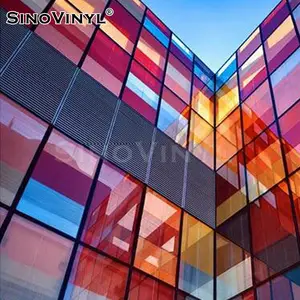 SINOVINYL 1.52x30m 자기 접착 빌딩 장식 스마트 창 유리 필름