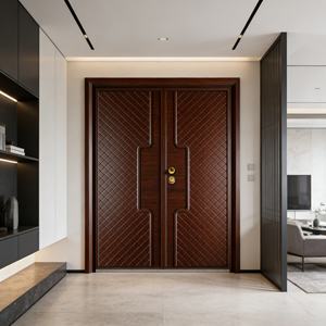 Porte d'entrée double sécurité de luxe moderne, porte d'entrée en acier antivol de haute qualité pour villa, extérieur de maison - Product Image 4