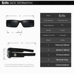 <span class=keywords><strong>Gafas</strong></span> de Sol Polarizadas Estilo Hip-Hop Gangster para el Verano, <span class=keywords><strong>Gafas</strong></span> de Sol Deportivas West Coast Chopper para Hombre y Mujer - Product Image 4