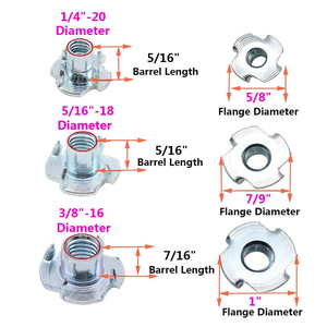 Écrous à barillet métalliques pour meubles, panneaux de mur d'escalade, bureaux, étagères, assemblage de canapés en bois, cadre de lit - Product Image 4